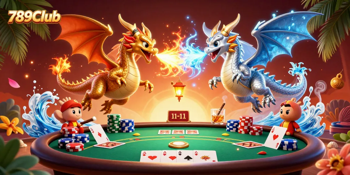 Experience thrilling gameplay at 789Club featuring dragons and poker elements in an engaging scene.